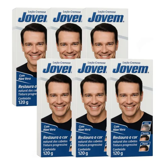 Kit Com 6 Unidades Loção Jovem Tintura Progressiva