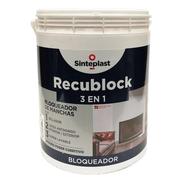 Recublock Bloqueador Sellador Humedad 3 En 1 Sinteplast 1 Lt