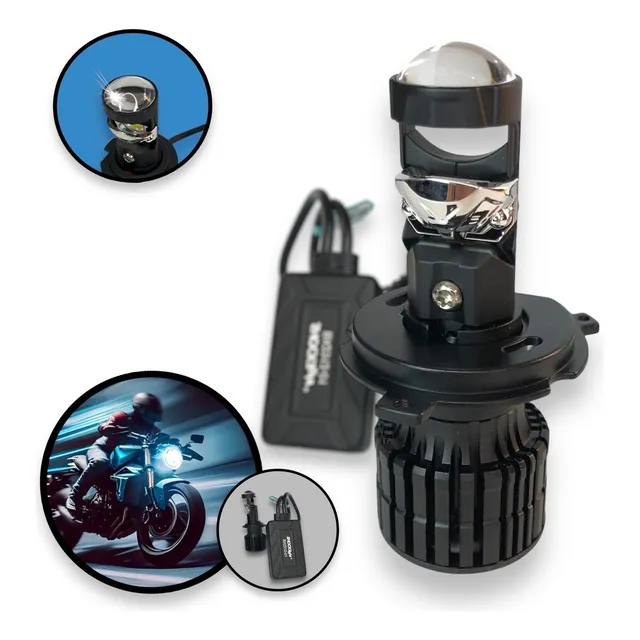 Mini Projetor Led Canhão Eliptico Nano Shocklight Moto