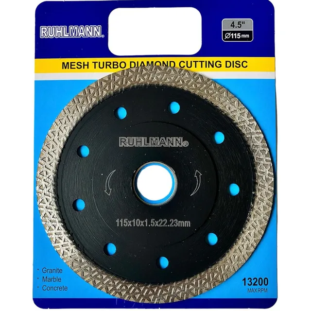 Disco Diamantado Super Turbo 115 Mm Ruhlmann Mj