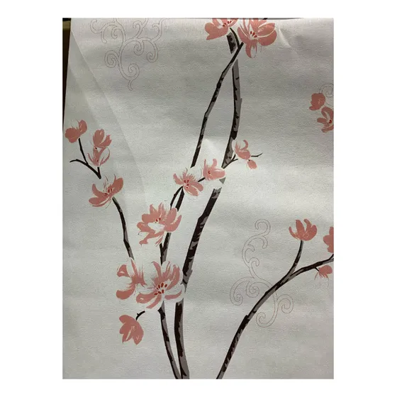 Papel Mural Con Patrón De Flores Enredadera 