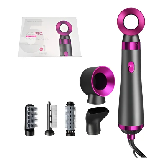 Secador Pelo 5 En 1 , 3000w , Potente , Cable 360°, 220volt