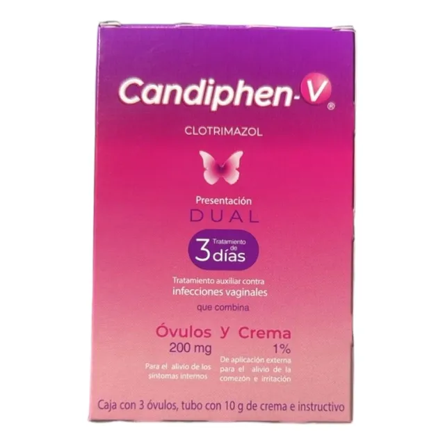 Candiphen V Dual Óvulos Y Crema Clotrimazol 3 Días