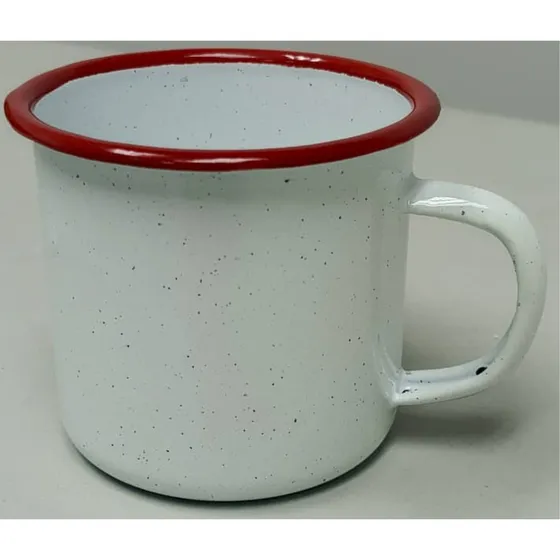 Taza De Peltre 11oz Color Blanco C/bordes Color Make