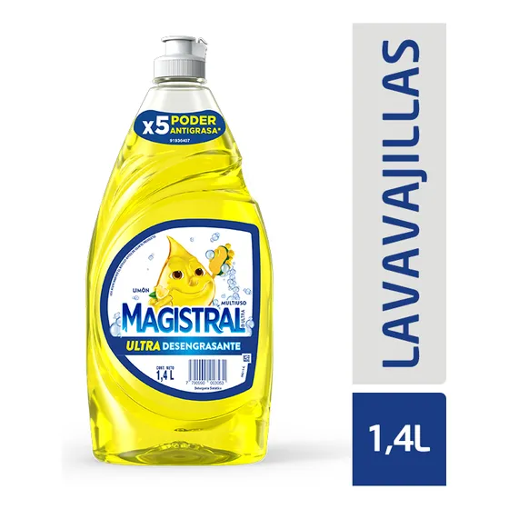 Detergente Magistral Ultra Limón Botella 1400 Ml