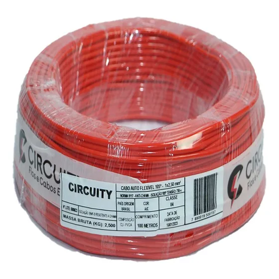 Fio 2 5mm Com 100mts Cabo Flexivel 2,5mm 100mts Promoção