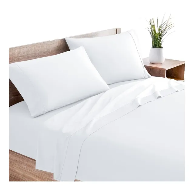 Sábana 100% Algodón, 400 Hilos Percale Queen Size, 4 Pzas