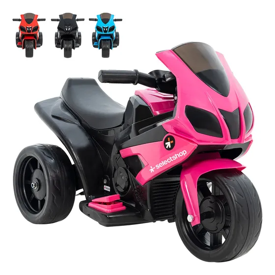 Moto Eléctrica Montable Niño Motocicleta Infantil Recargable Color Rosa Selectshop
