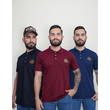 3 Camisas Masculina Country Muladeiros Gola Polo Kit 3 3 Camisas Masculina Country Muladeiros Gola Polo Kit 3