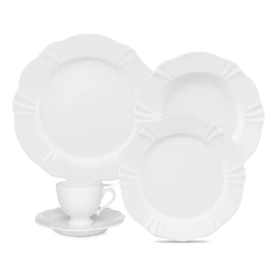 Aparelho De Jantar 20 Peças Soleil White Oxford