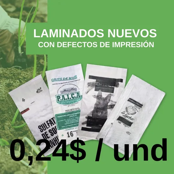 Sacos Plástico Tejido Laminado Estampado 