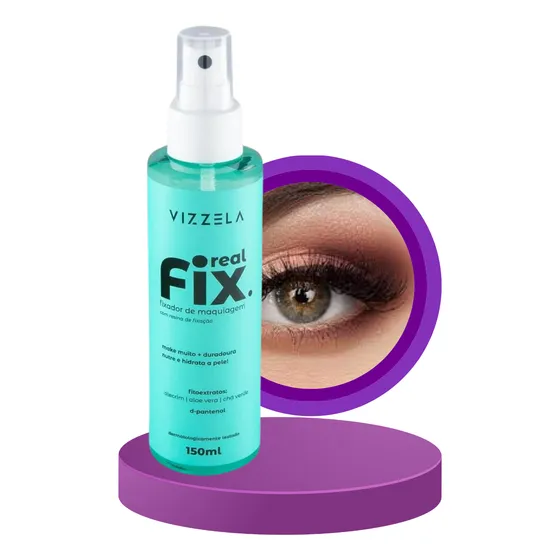 Fixador De Maquiagem Real Fix Vizzela 150ml Spray Promoção