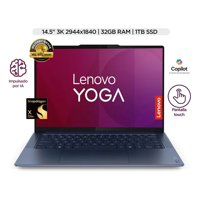 Laptop Slim 7 Touch Copilot+ Snapdragon X 32gb + 1tb SSD 14.5" Lenovo