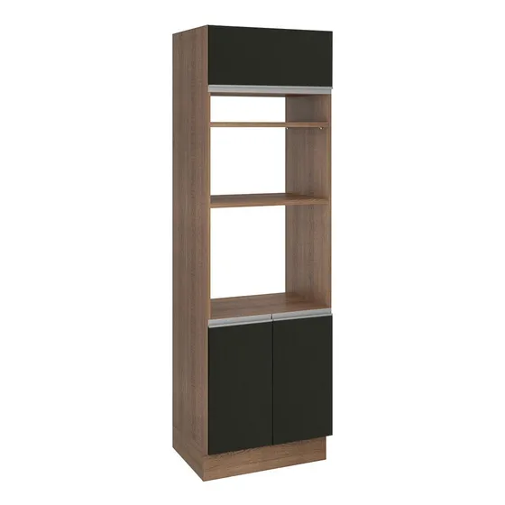Despensero Alacena Multiuso Organizador Madesa 3 Puertas 02 Color Marrón/Negro