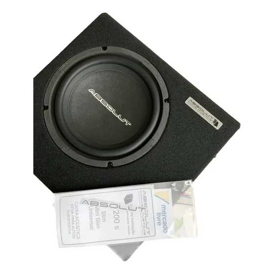 Caixa Mini Slim Subwoofer 8 Pol Amplificada Automotiva