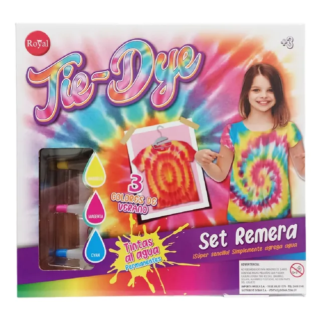 Kit De Remera Tie-dye Royal Con Accesorios Creatividad Febo