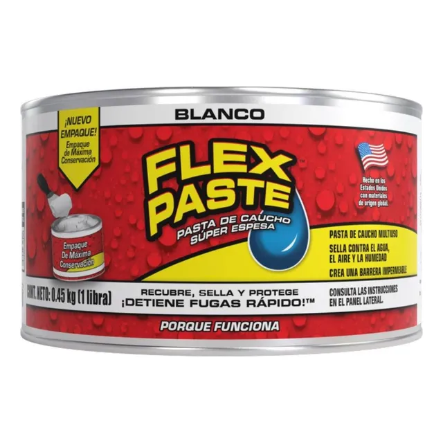Flex Paste Pasta De Caucho Sellante 453 Ml Blanco