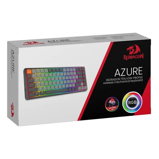 Teclado Gamer Redragon Azure K652gg Rgb Pro Eng Red Switch