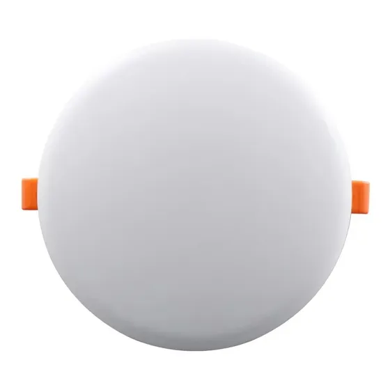 Panel Led 18w Incrustar Redondo Luz Blanca Borde Infinito Estructura Blanco