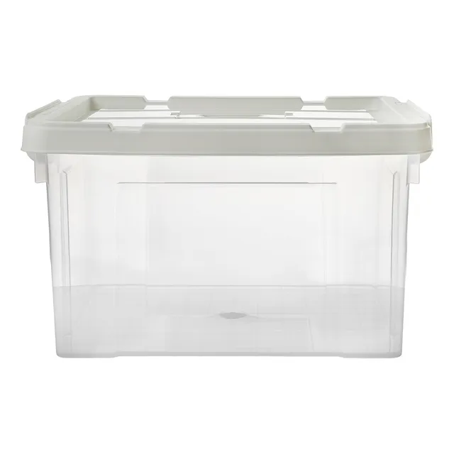 Caja De Almacenamiento Plástico 25l Semitransparente Ag Box