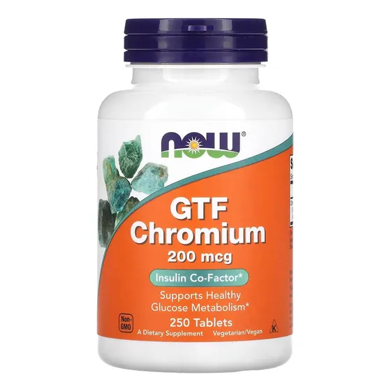 Supplements Now Foods Gtf Chromium 200 Mcg 250 Comprimidos