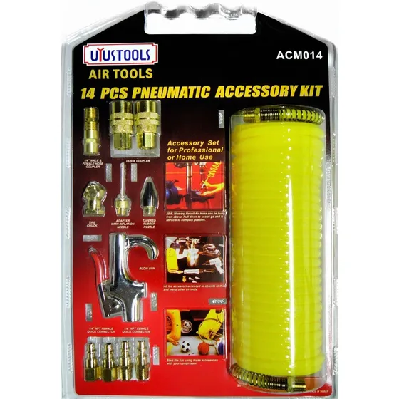 Kit Accesorios Compresor Manguera 7.6m Acople Rapido 14pcs
