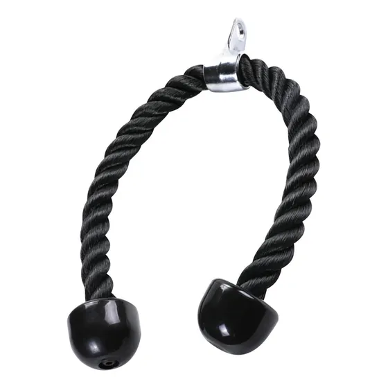 Jalon Tricep Soga Polea Agarre Gym Entrenamiento Fibra Fitness negro