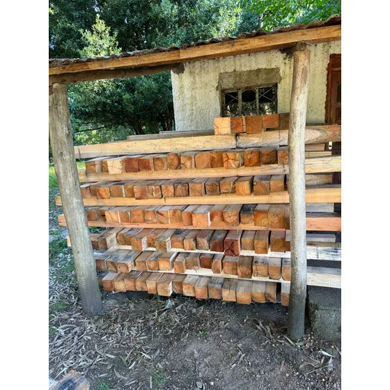 Poste 10x10cm 2.5m Eucaliptus Colorado Nuevos Sin Uso
