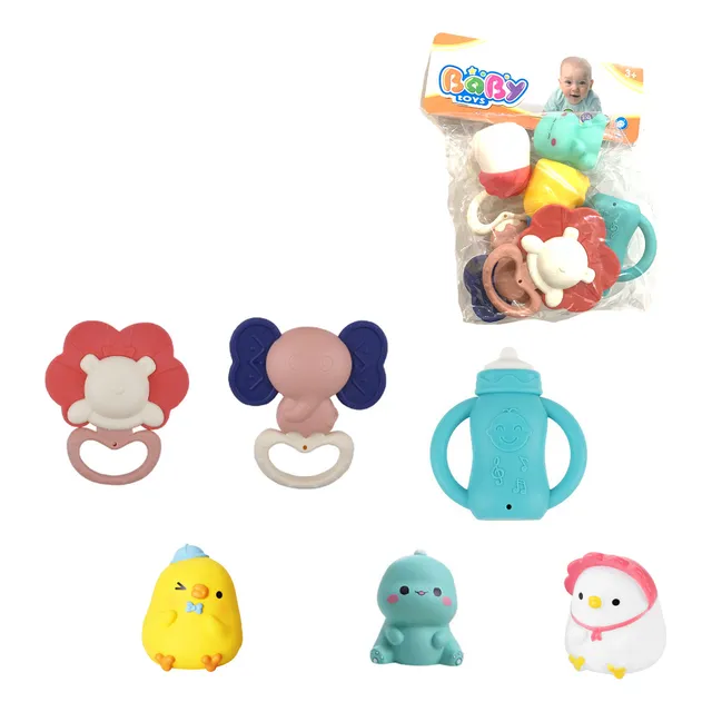 Set De Sonajero Mordedor Para Bebés Juguete Sensorial