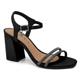 Sandålia Feminina Salto Grosso Bloco Médio Quadrado Ramarim Sandålia Feminina Salto Grosso Bloco Médio Quadrado Ramarim