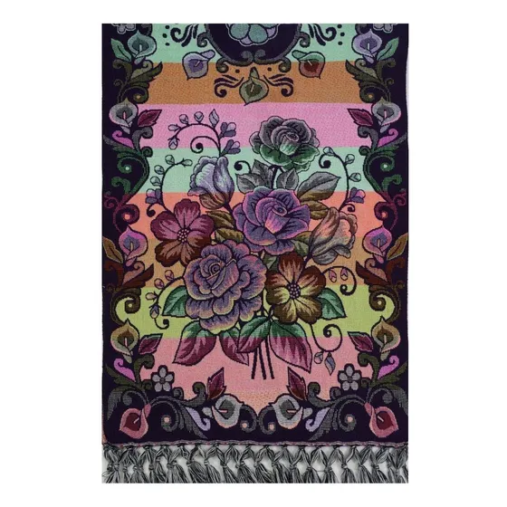 Rebozo Artesanal Mexicano - Flores