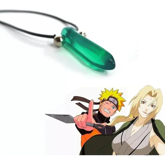 Colar Naruto Tsunade Verde Primeiro Hokage Hashirama Cosplay
