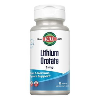 Lithium Oratate 5mg 60 Caps Kal Lithium Oratate 5mg 60 Caps Kal