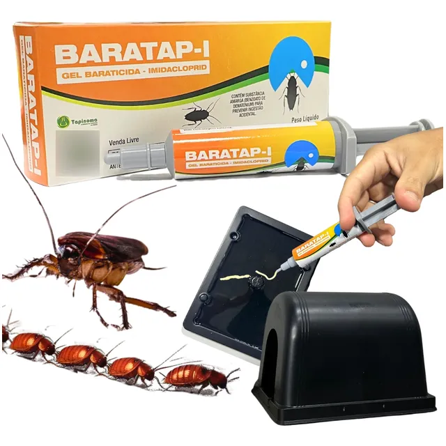 Gel Mata Barata E Mini Túnel Placa Adesiva Pega Baratinha