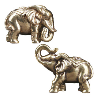 1 Par De Estatuas De Elefante De Latón Con Forma De Mascota 1 Par De Estatuas De Elefante De Latón Con Forma De Mascota