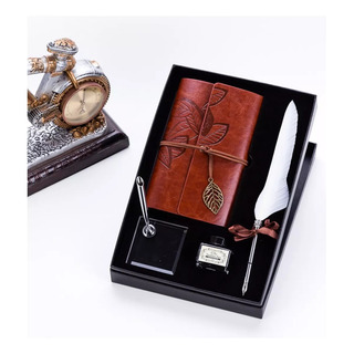 Cuaderno De Cuero Vintage Con Pluma Kit Cuaderno De Cuero Vintage Con Pluma Kit
