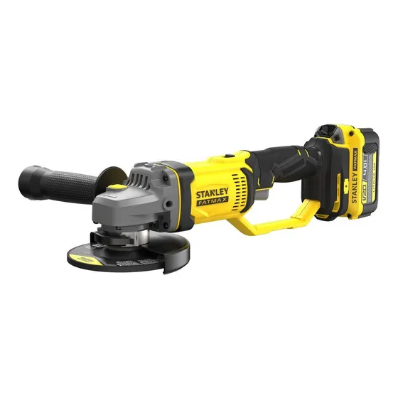 Miniesmeril angular inalámbrico Stanley SCG400M2K amarillo 20 V + accesorios