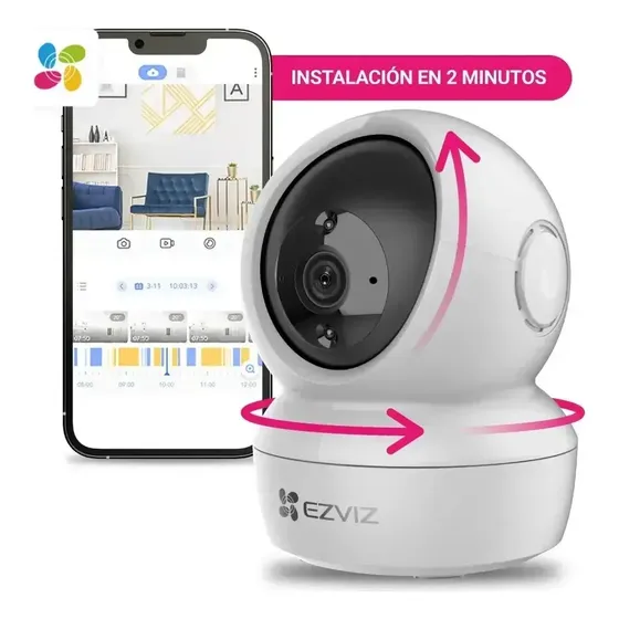 Camara Seguridad Wifi Interior H6c Pro 2k Deteccion Ia Ezviz Color Blanco