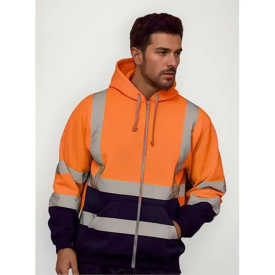 Sudadera Con Capucha Seguridad Alta Visibilidad Para Hombre