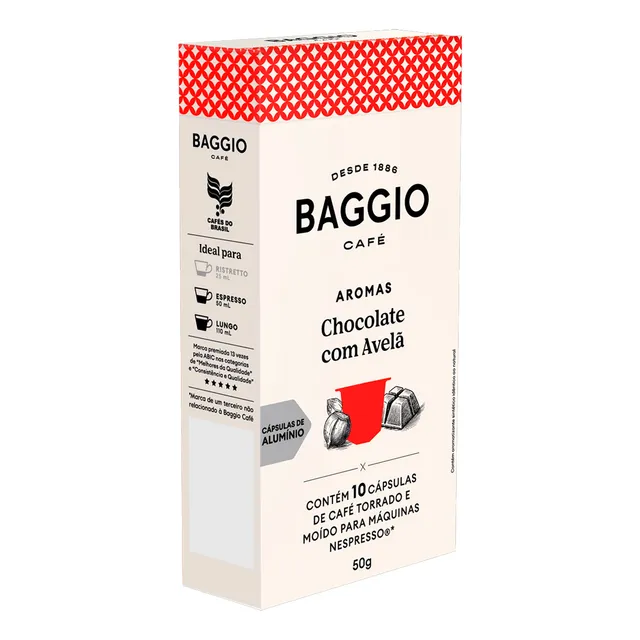 Café Baggio Cápsula Torrado E Moído Chocolate Com Avela 50g