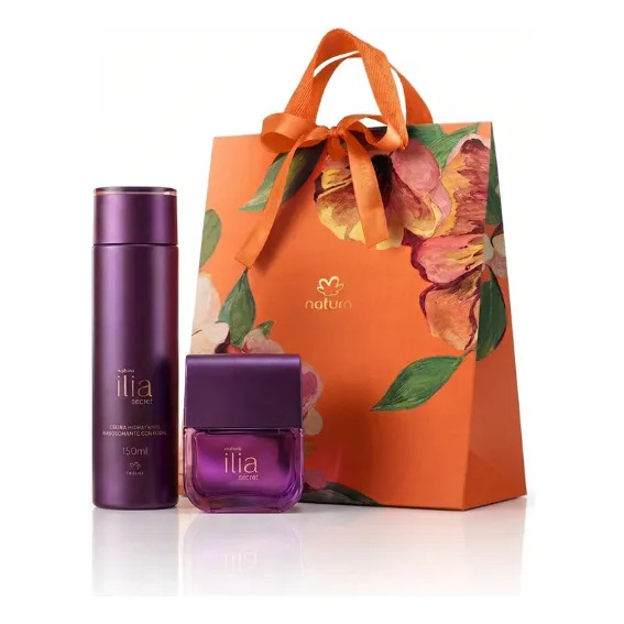Kit Presente Ilía Secreto: Deo Parfum 50ml + Leite Hidratante Corporal 150ml + Sacola Pres...