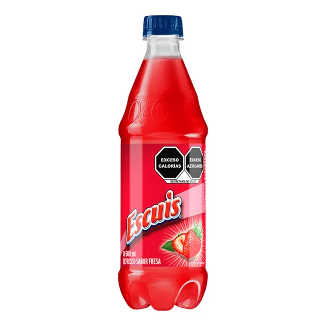 Refresco Original Escuis Fresa 600ml 12 Pzs