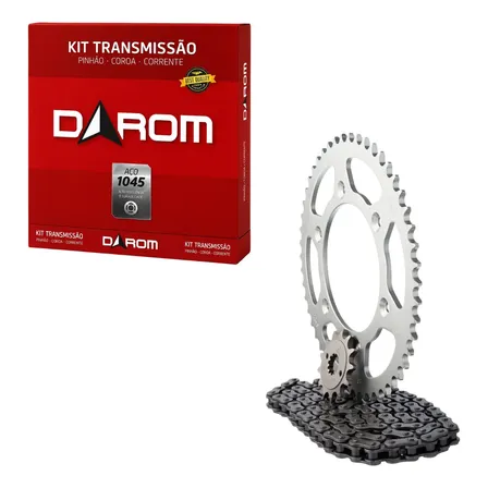 Kit Transmissao Crf 250f 2019 - 2025 Relação Original Darom Prateado