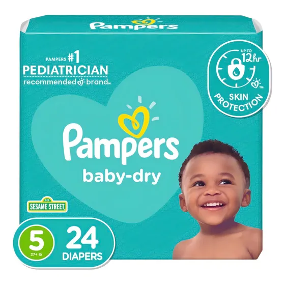 Pañales Pampers Baby-dry, Etapa 5, - Unidad