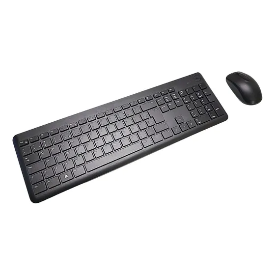 Kit Teclado E Mouse Wireless Dell Km3322w Abnt Br Cor Preto 