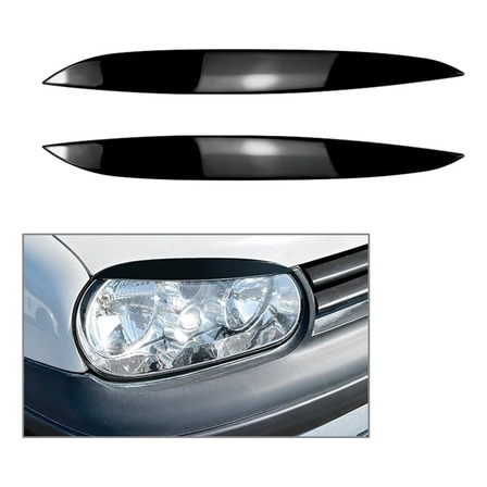 Cejas De Faros Para Golf Mk4 A4 Negro Brillante Cejas De Faros Para Golf Mk4 A4 Negro Brillante