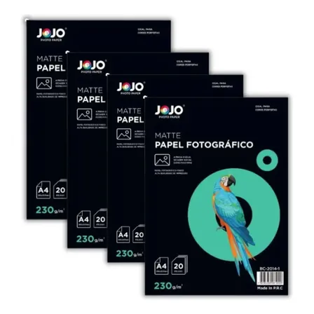 50 Folhas Masterprint 230g A4 Glossy Papel Fotografico Branco