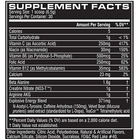 C4 Explosive Energy 60 Servicios. Cellucor. Pre-workout