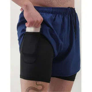 Shorts 2 Em 1 Térmico De Compressão Bolso Secreto Academia Shorts 2 Em 1 Térmico De Compressão Bolso Secreto Academia