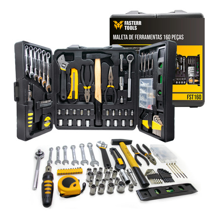 Kit De Ferramentas C/ 160 Pcs Fasterr Fst160 Kit De Ferramentas C/ 160 Pcs Fasterr Fst160